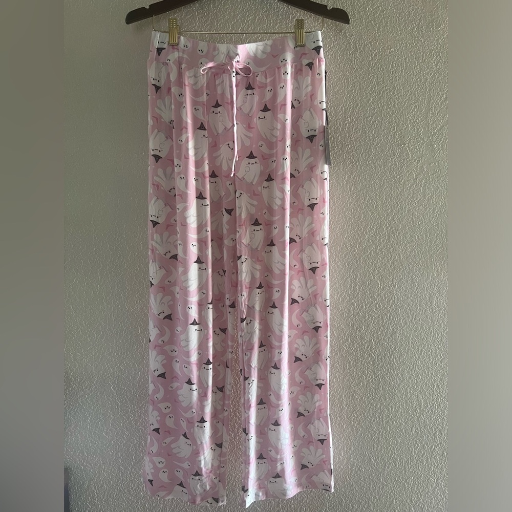 Halloween Pink Ghost Pajama Pants